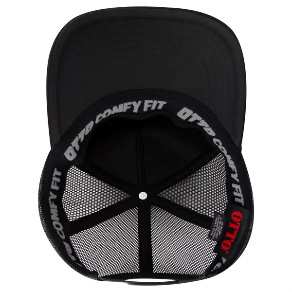 5 Panel High Crown Polyester Mesh Back Trucker Hat - 5 Panel High Crown Polyester Mesh Back Trucker Hat - Image 4 of 9