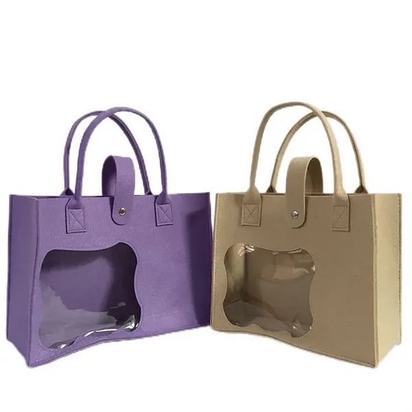 Felt Tote Bag With A Window - Felt Tote Bag With A Window - Image 1 of 4