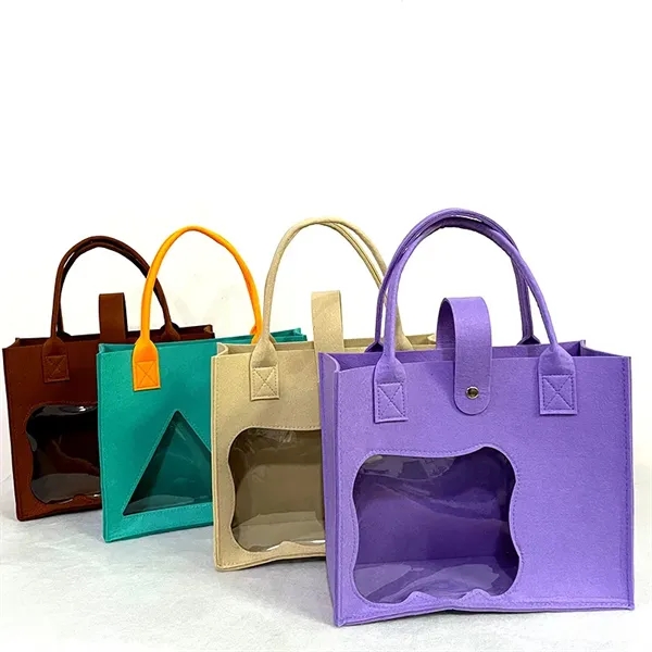 Felt Tote Bag With A Window - Felt Tote Bag With A Window - Image 2 of 4