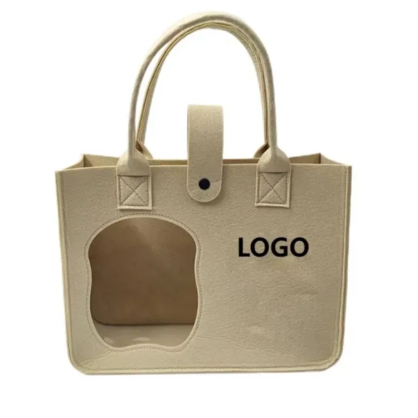 Felt Tote Bag With A Window - Felt Tote Bag With A Window - Image 4 of 4