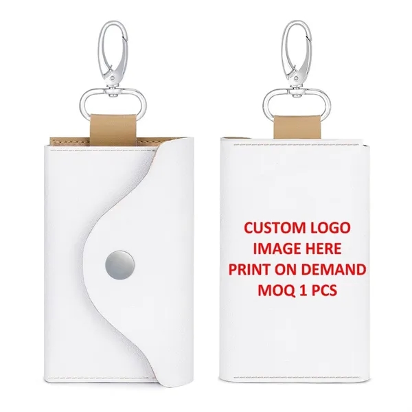 Custom Leather Key Pouch Bulk with Logo for Corporate Gifts - Custom Leather Key Pouch Bulk with Logo for Corporate Gifts - Image 1 of 8