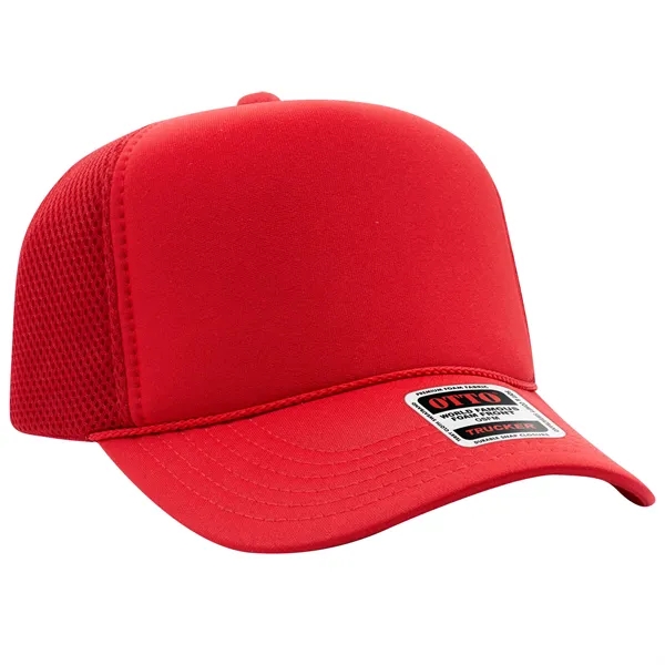 5 Panel High Crown Mesh Back Trucker Hat - 5 Panel High Crown Mesh Back Trucker Hat - Image 2 of 19