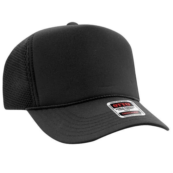 5 Panel High Crown Mesh Back Trucker Hat - 5 Panel High Crown Mesh Back Trucker Hat - Image 3 of 19