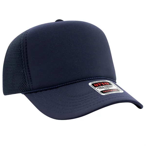 5 Panel High Crown Mesh Back Trucker Hat - 5 Panel High Crown Mesh Back Trucker Hat - Image 4 of 19