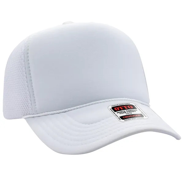 5 Panel High Crown Mesh Back Trucker Hat - 5 Panel High Crown Mesh Back Trucker Hat - Image 6 of 19