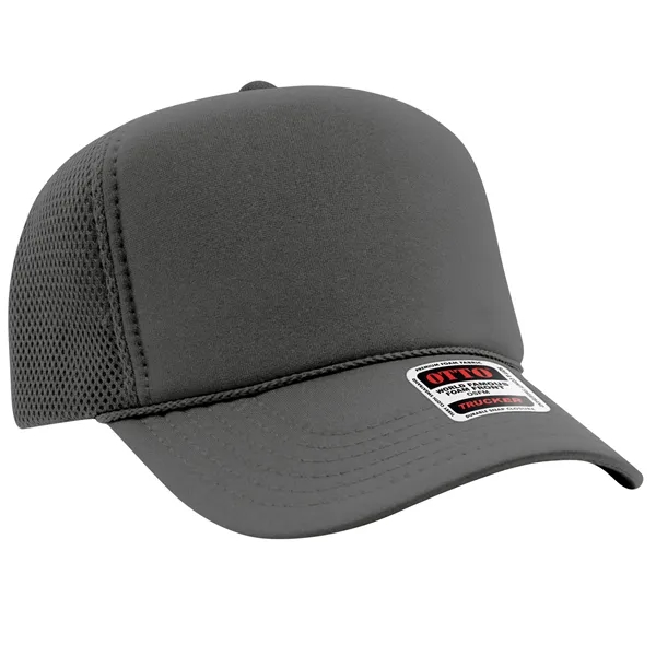 5 Panel High Crown Mesh Back Trucker Hat - 5 Panel High Crown Mesh Back Trucker Hat - Image 7 of 19