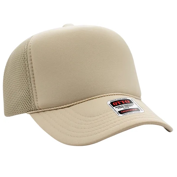 5 Panel High Crown Mesh Back Trucker Hat - 5 Panel High Crown Mesh Back Trucker Hat - Image 8 of 19