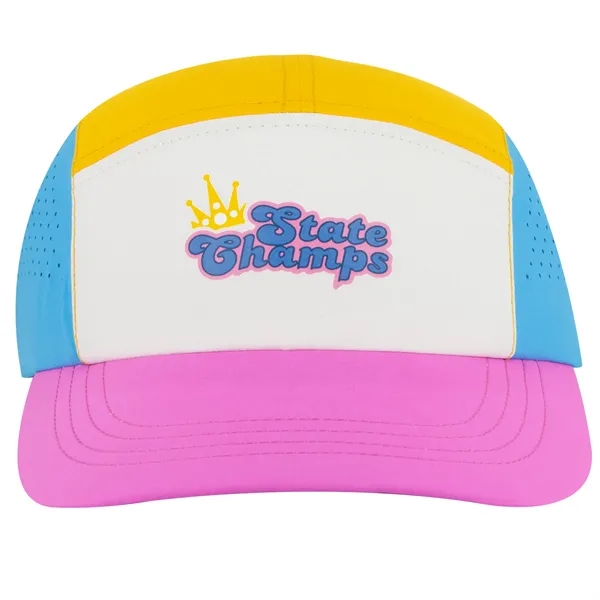 5 Panel Running Hat w/ Elastic Soft Visor - 5 Panel Running Hat w/ Elastic Soft Visor - Image 0 of 25