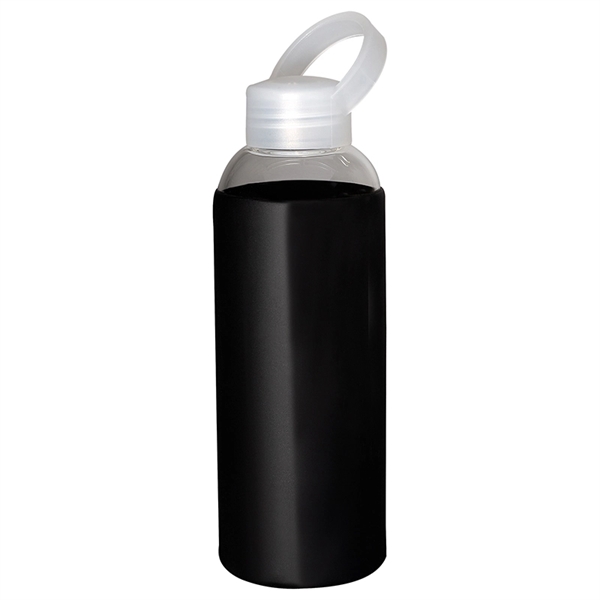 18 Oz. Glass Bottle w/Color Silicone Sleeve