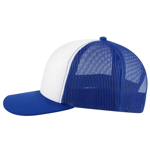 Seamless 6 Panel Mid Profile Mesh Back Trucker Hat - Seamless 6 Panel Mid Profile Mesh Back Trucker Hat - Image 5 of 31