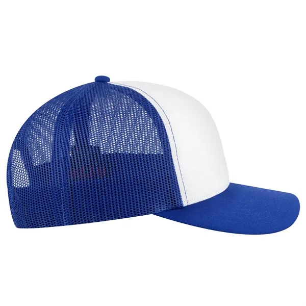 Seamless 6 Panel Mid Profile Mesh Back Trucker Hat - Seamless 6 Panel Mid Profile Mesh Back Trucker Hat - Image 6 of 31