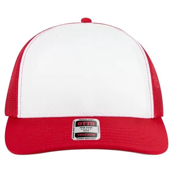 Seamless 6 Panel Mid Profile Mesh Back Trucker Hat - Seamless 6 Panel Mid Profile Mesh Back Trucker Hat - Image 10 of 31