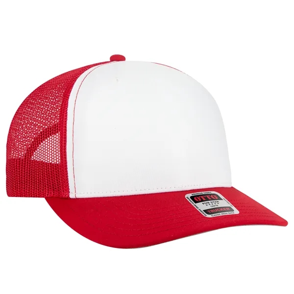 Seamless 6 Panel Mid Profile Mesh Back Trucker Hat - Seamless 6 Panel Mid Profile Mesh Back Trucker Hat - Image 7 of 31