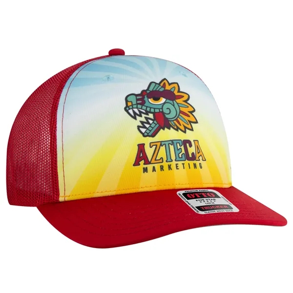 Seamless 6 Panel Mid Profile Mesh Back Trucker Hat - Seamless 6 Panel Mid Profile Mesh Back Trucker Hat - Image 8 of 31