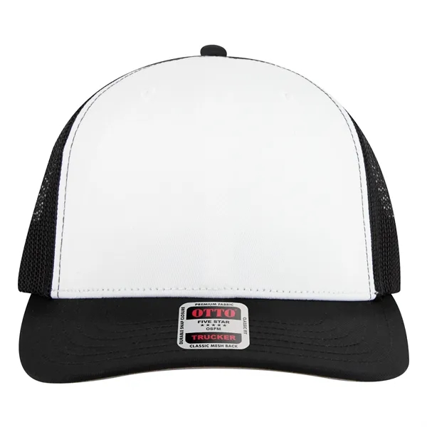 Seamless 6 Panel Mid Profile Mesh Back Trucker Hat - Seamless 6 Panel Mid Profile Mesh Back Trucker Hat - Image 16 of 31