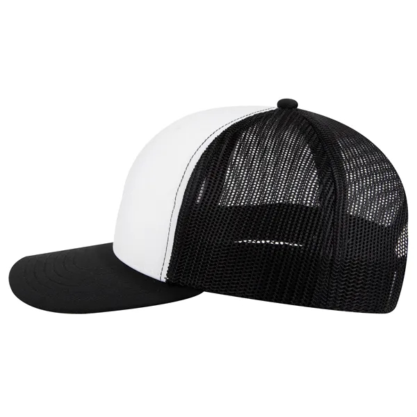 Seamless 6 Panel Mid Profile Mesh Back Trucker Hat - Seamless 6 Panel Mid Profile Mesh Back Trucker Hat - Image 18 of 31