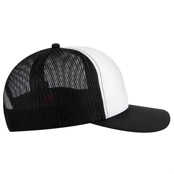 Seamless 6 Panel Mid Profile Mesh Back Trucker Hat - Seamless 6 Panel Mid Profile Mesh Back Trucker Hat - Image 19 of 31