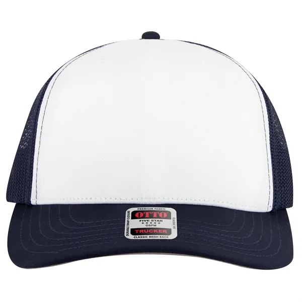 Seamless 6 Panel Mid Profile Mesh Back Trucker Hat - Seamless 6 Panel Mid Profile Mesh Back Trucker Hat - Image 22 of 31