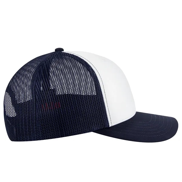 Seamless 6 Panel Mid Profile Mesh Back Trucker Hat - Seamless 6 Panel Mid Profile Mesh Back Trucker Hat - Image 25 of 31