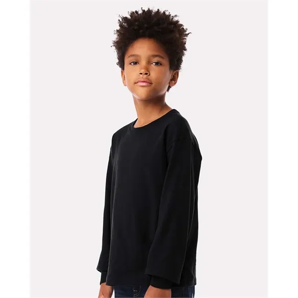 BELLA + CANVAS Youth 6oz. Heavyweight Long Sleeve Tee - BELLA + CANVAS Youth 6oz. Heavyweight Long Sleeve Tee - Image 5 of 35