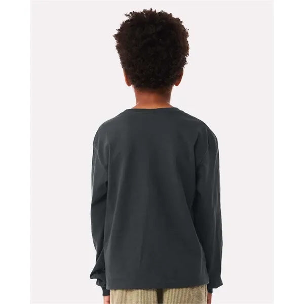 BELLA + CANVAS Youth 6oz. Heavyweight Long Sleeve Tee - BELLA + CANVAS Youth 6oz. Heavyweight Long Sleeve Tee - Image 6 of 35