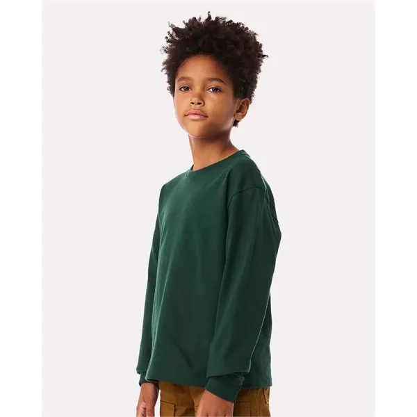 BELLA + CANVAS Youth 6oz. Heavyweight Long Sleeve Tee - BELLA + CANVAS Youth 6oz. Heavyweight Long Sleeve Tee - Image 11 of 35