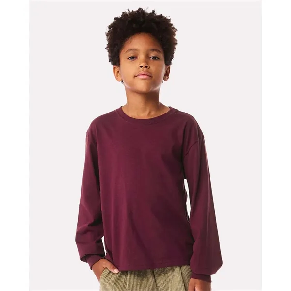 BELLA + CANVAS Youth 6oz. Heavyweight Long Sleeve Tee - BELLA + CANVAS Youth 6oz. Heavyweight Long Sleeve Tee - Image 13 of 35
