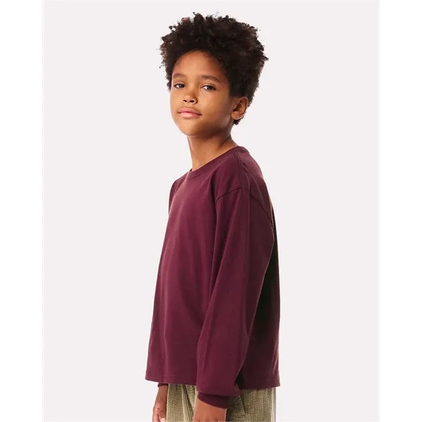 BELLA + CANVAS Youth 6oz. Heavyweight Long Sleeve Tee - BELLA + CANVAS Youth 6oz. Heavyweight Long Sleeve Tee - Image 14 of 35