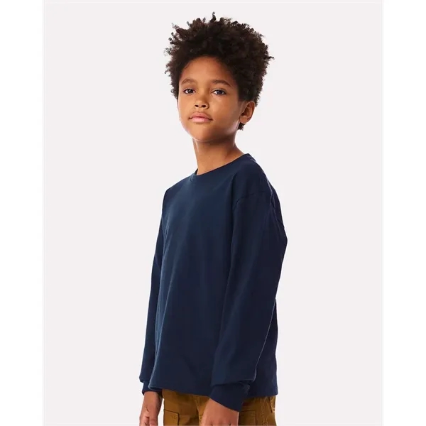 BELLA + CANVAS Youth 6oz. Heavyweight Long Sleeve Tee - BELLA + CANVAS Youth 6oz. Heavyweight Long Sleeve Tee - Image 20 of 35