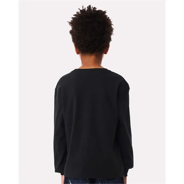 BELLA + CANVAS Youth 6oz. Heavyweight Long Sleeve Tee - BELLA + CANVAS Youth 6oz. Heavyweight Long Sleeve Tee - Image 27 of 35