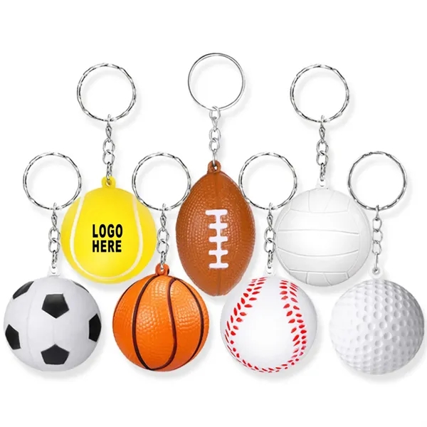 PU Ball Keychain Backpack Pendant - PU Ball Keychain Backpack Pendant - Image 0 of 5
