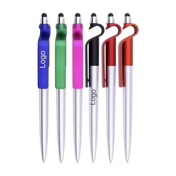 3-In-1 Ballpoint Stylus Pen With Phone Stand - 3-In-1 Ballpoint Stylus Pen With Phone Stand - Image 0 of 2