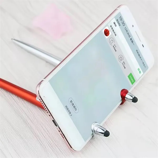 3-In-1 Ballpoint Stylus Pen With Phone Stand - 3-In-1 Ballpoint Stylus Pen With Phone Stand - Image 1 of 2