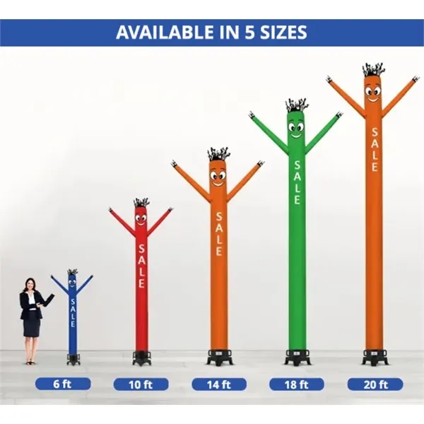Sale Inflatable Tube Man Yellow - 20ft w/ Blower - Sale Inflatable Tube Man Yellow - 20ft w/ Blower - Image 1 of 2