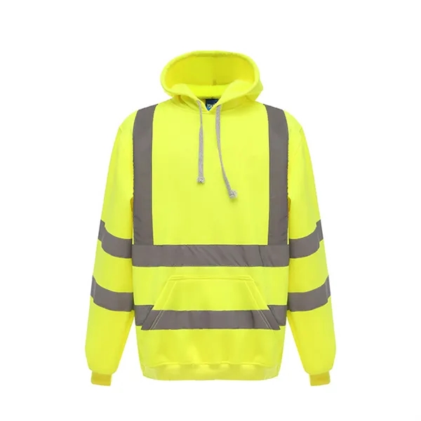 Hi-Vis Hooded Pullover Sweatshirt ANSI Class 3 Safety Hoody - Hi-Vis Hooded Pullover Sweatshirt ANSI Class 3 Safety Hoody - Image 4 of 4