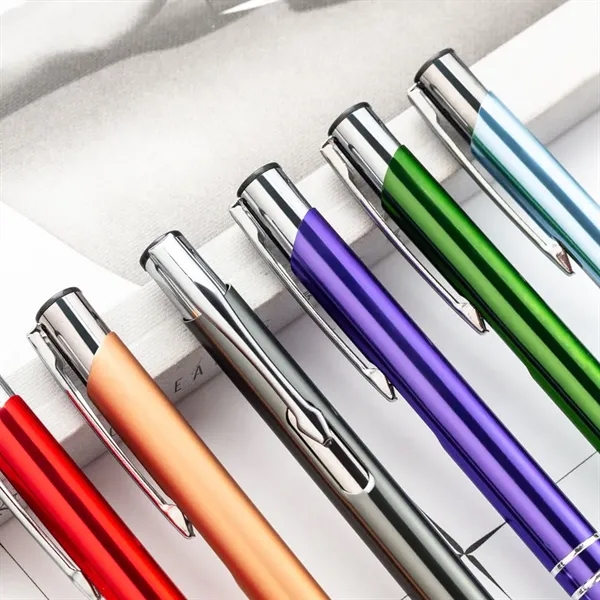 Metal Soft Stylus Ballpoint Pen Plunger Action Black Ink - Metal Soft Stylus Ballpoint Pen Plunger Action Black Ink - Image 2 of 3