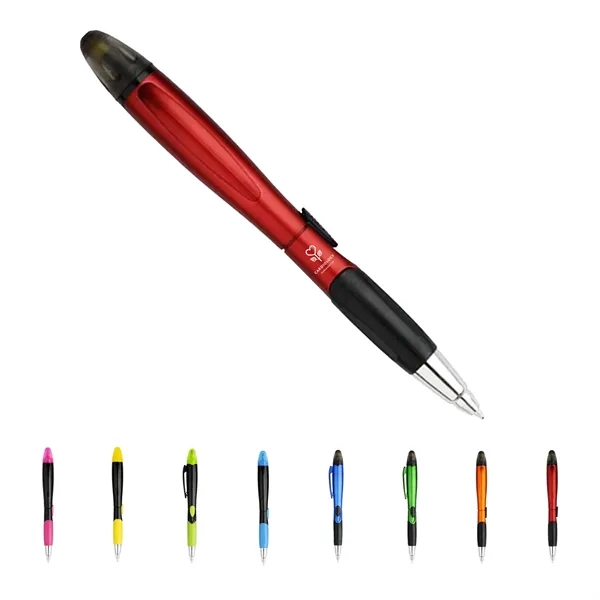 Slim Highlighter Ballpoint Pen With Soft Grip - Slim Highlighter Ballpoint Pen With Soft Grip - Image 0 of 0