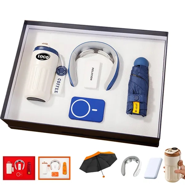 Personalize Coffee Cup Set With Neck Massager And Power Bank - Personalize Coffee Cup Set With Neck Massager And Power Bank - Image 0 of 4