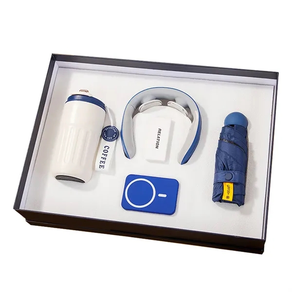 Personalize Coffee Cup Set With Neck Massager And Power Bank - Personalize Coffee Cup Set With Neck Massager And Power Bank - Image 2 of 4