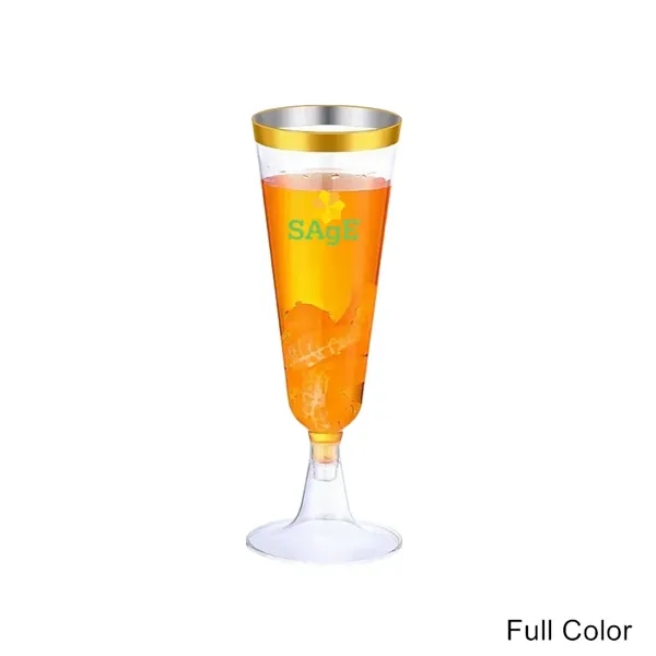 5 oz Clear Plastic Champagne Flutes Party Cocktail Cups - 5 oz Clear Plastic Champagne Flutes Party Cocktail Cups - Image 2 of 10