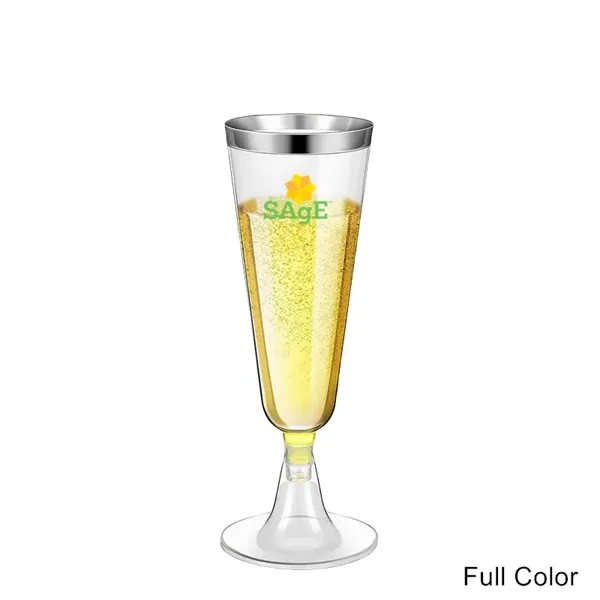 5 oz Clear Plastic Champagne Flutes Party Cocktail Cups - 5 oz Clear Plastic Champagne Flutes Party Cocktail Cups - Image 3 of 10