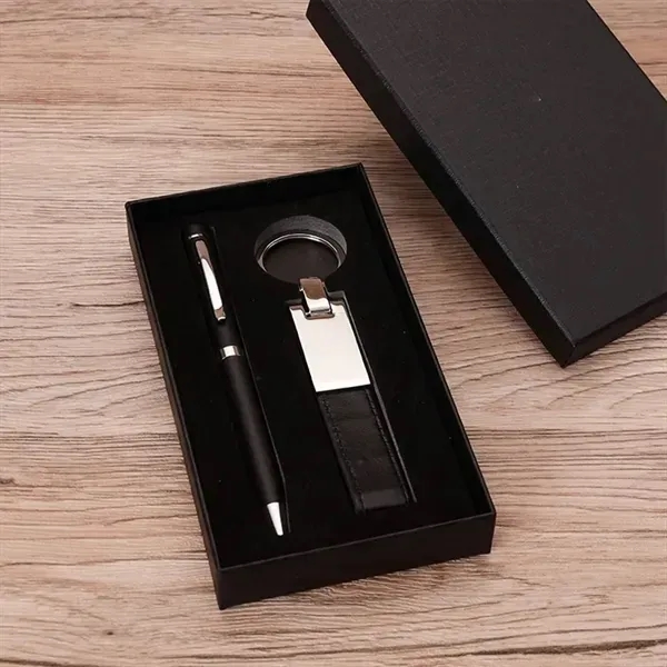 Pen with leather keychain gifts kit - Pen with leather keychain gifts kit - Image 5 of 9