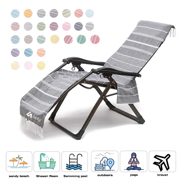 Turkish Beach Chair Cover with Pocket - Turkish Beach Chair Cover with Pocket - Image 0 of 1