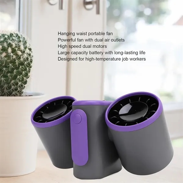 Dual Airflow Waist Fan With Power Bank - Dual Airflow Waist Fan With Power Bank - Image 1 of 5