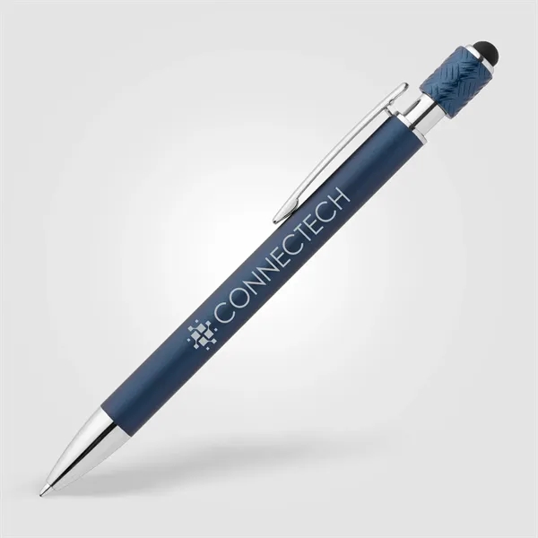 Wave Aluminum Spinner Stylus Pen - Laser Engraved - Wave Aluminum Spinner Stylus Pen - Laser Engraved - Image 1 of 10