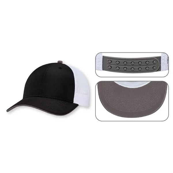6 Panel Constructed Full-Fit Cap (Contrast Colour Underpeak - 6 Panel Constructed Full-Fit Cap (Contrast Colour Underpeak - Image 9 of 13