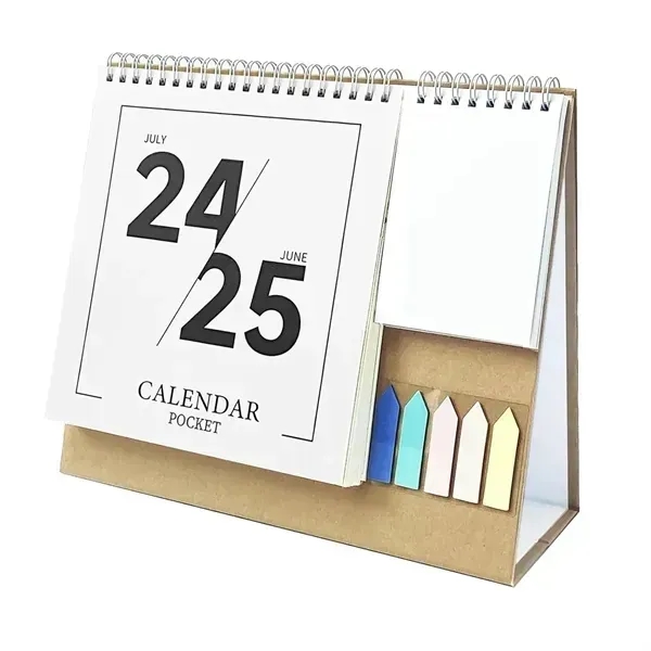 2025 Desk Calendar With Label Stickers - 2025 Desk Calendar With Label Stickers - Image 0 of 3