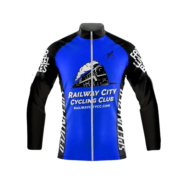Men's Full Zip Long Sleeve Cycling Jersey - Men's Full Zip Long Sleeve Cycling Jersey - Image 0 of 0