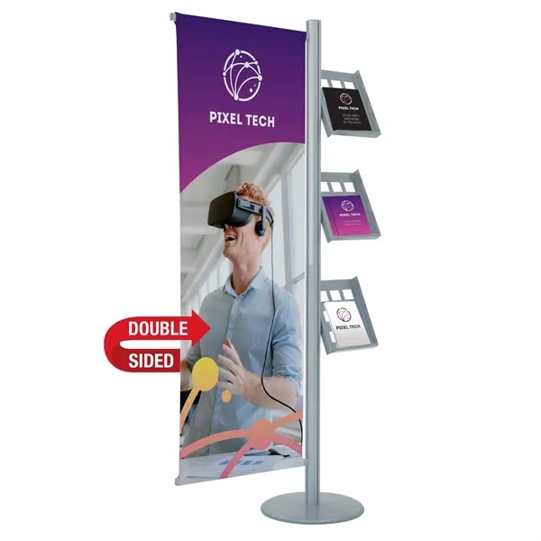 Flex Banner Display Single-Banner with Lit Rack Kit - Flex Banner Display Single-Banner with Lit Rack Kit - Image 0 of 9