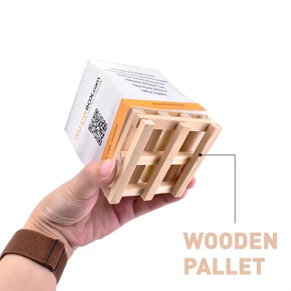 CUSTOMIZED STICKY MEMO PAD WITH WOODEN PALLET - CUSTOMIZED STICKY MEMO PAD WITH WOODEN PALLET - Image 1 of 7